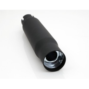 POT D'ÉCHAPPEMENT UNIVERSEL SILENCIEUX COURT NOIR MOTO