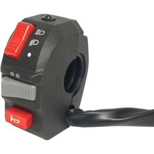 BLOC INTERRUPTEUR GAUCHE MULTIFONCTION POUR GUIDON 22 MM MOTO