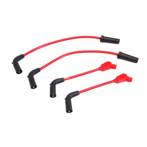 ZÜNDKERZE SCHALTSEILE 8 MM SET SUMAX HIGH PERFORMANCE ROT HARLEY DAVIDSON SOFTAIL 2018-2024