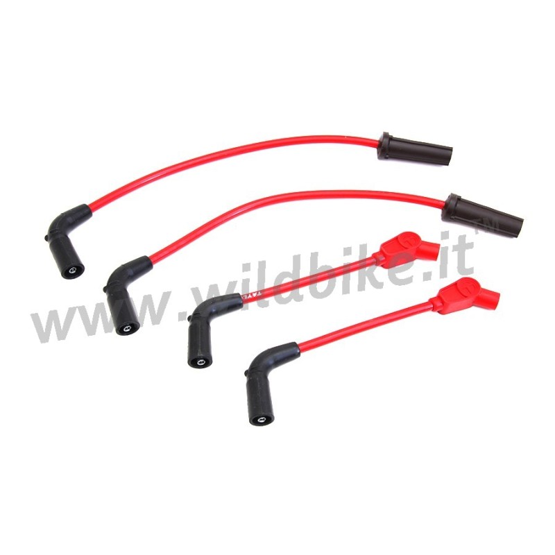 ZÜNDKERZE SCHALTSEILE 8 MM SET SUMAX HIGH PERFORMANCE ROT HARLEY DAVIDSON SOFTAIL 2018-2024