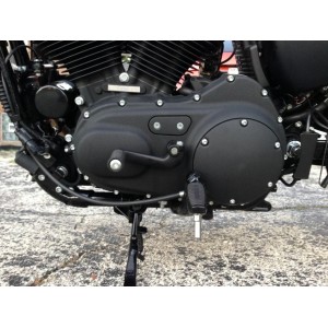 KIT COPERCHI CARTER TRASMISSIONE NERI GRINZATI HARLEY DAVIDSON XL SPORTSTER 2004-2021