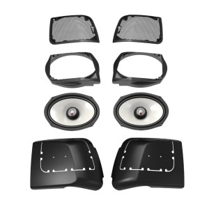 AUDIO-SET HINTERE LAUTSPRECHER TASCHENDECKEL SM694 HARLEY DAVIDSON FLH FLT TOURING 2014-2024