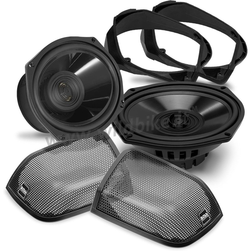 AUDIO-SET HINTERE LAUTSPRECHER TASCHENDECKEL BHD14 HARLEY DAVIDSON FLH FLT TOURING 2014-2024