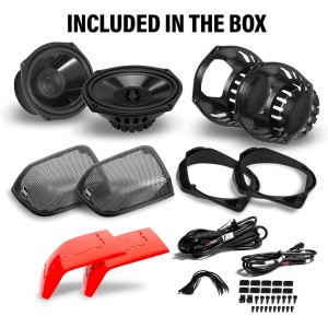 AUDIO KIT REAR SPEAKERS SADDLEBAG LIDS BHD14 HARLEY DAVIDSON FLH FLT TOURING 2014-2024