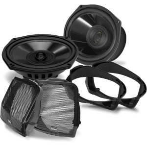 KIT AUDIO CASSE POSTERIORE COPERCHI BORSE BHD98 HARLEY DAVIDSON FLH FLT TOURING 1998-2013