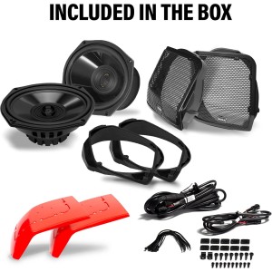 AUDIO KIT REAR SPEAKERS SADDLEBAG LIDS BHD98 HARLEY DAVIDSON FLH FLT TOURING 1998-2013