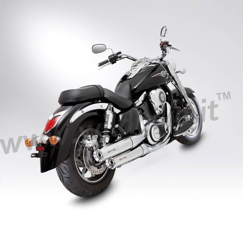 EXHAUST MUFFLERS SLIP-ON MILLER MAGNUM EU APPROVED CHROME KAWASAKI VN 1700 2009-2016