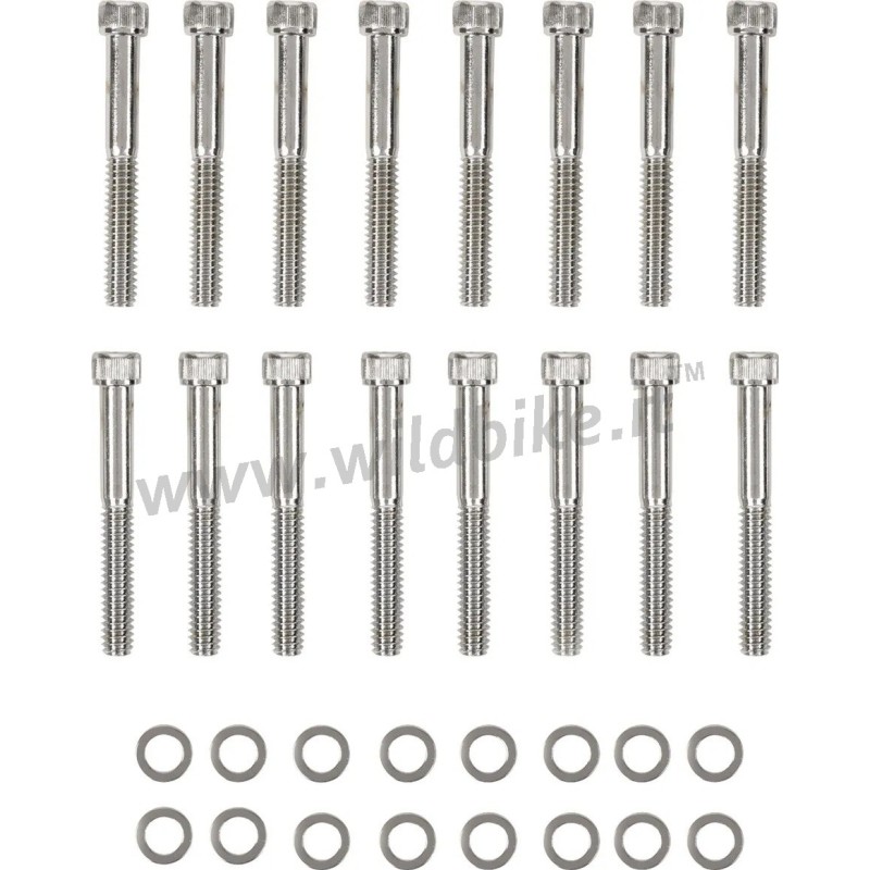 BOLT SET KNURLED CHROME COVER PRIMARY HARLEY DAVIDSON XL SPORTSTER 2004-2021