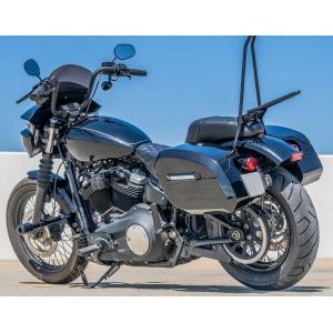 SACOCHES LATÉRAL VIKING DARKIN 29L NOIR BRILLANT HARLEY DAVIDSON FXBB SOFTAIL STREET BOB 2018-2026
