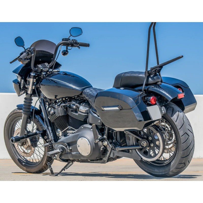 SACOCHES LATÉRAL VIKING DARKIN 29L NOIR BRILLANT HARLEY DAVIDSON FXBB SOFTAIL STREET BOB 2018-2026