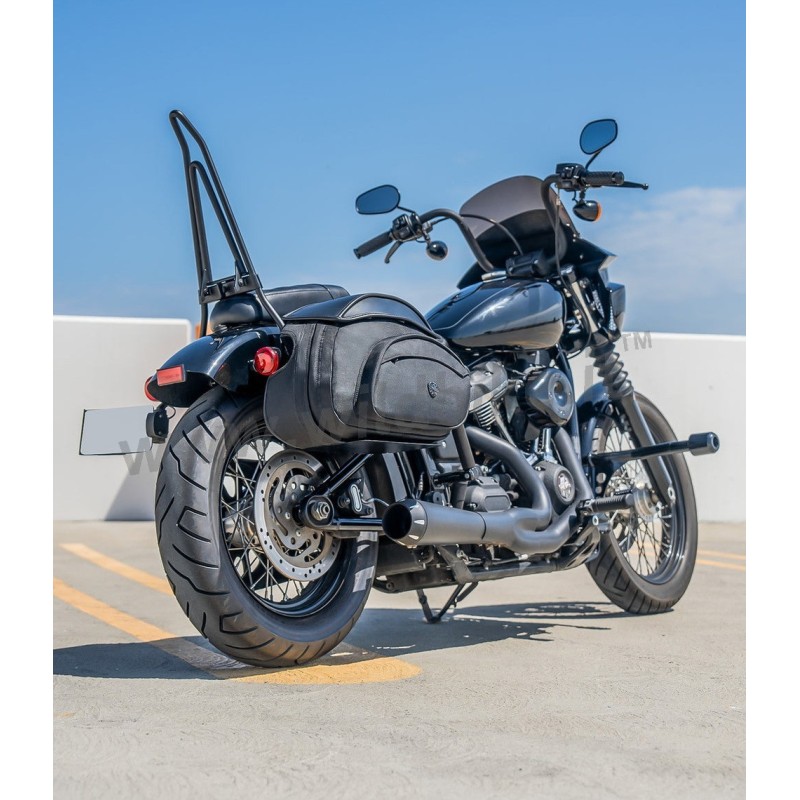 SACOCHES LATÉRAL VIKING STEALTH XL 60L NOIR HARLEY DAVIDSON FXBB SOFTAIL STREET BOB 2018-2026