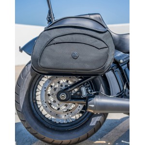 SADDLEBAGS VIKING STEALTH XL 60L BLACK HARLEY DAVIDSON FXBB SOFTAIL STREET BOB 2018-2026