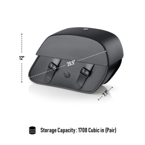 SACOCHES LATÉRALES VIKING BAELOR 28L NOIR HARLEY DAVIDSON FXBB SOFTAIL STREET BOB 2018-2026
