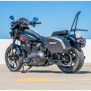 SACOCHES LATÉRAL VIKING DARKIN 32L EN CUIR NOIR HARLEY DAVIDSON FXLRS SOFTAIL LOW RIDER S 2025-2026