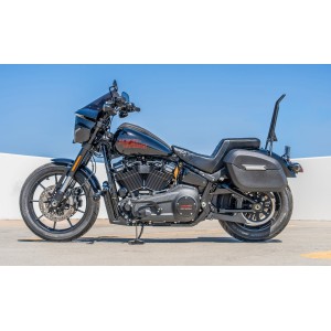 SATTELTASCHEN VIKING DARKIN 32L LEDER SCHWARZE HARLEY DAVIDSON FXLRS SOFTAIL LOW RIDER S 2025-2026