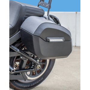 LEATHER SADDLEBAGS VIKING DARKIN 32L BLACK HARLEY DAVIDSON FXLRS SOFTAIL LOW RIDER S 2025-2026
