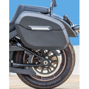 SACOCHES LATÉRAL VIKING DARKIN 32L EN CUIR NOIR HARLEY DAVIDSON FXLRS SOFTAIL LOW RIDER S 2025-2026