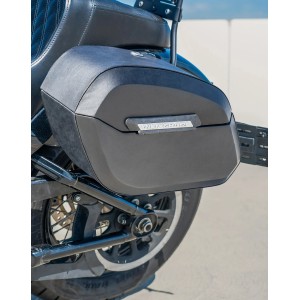 SATTELTASCHEN VIKING DARKIN 32L LEDER SCHWARZE HARLEY DAVIDSON FXBB SOFTAIL STREET BOB 2018-2026
