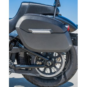 SATTELTASCHEN VIKING DARKIN 32L LEDER SCHWARZE HARLEY DAVIDSON FXBB SOFTAIL STREET BOB 2018-2026
