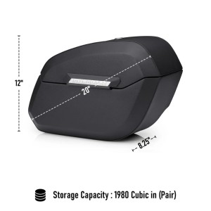 LEATHER SADDLEBAGS VIKING DARKIN 32L BLACK HARLEY DAVIDSON FXBB SOFTAIL STREET BOB 2018-2026