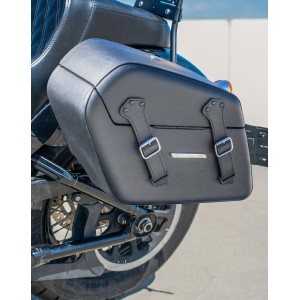 SATTELTASCHEN VIKING BALDUR 42L LEDER SCHWARZE HARLEY DAVIDSON FXBB SOFTAIL STREET BOB 2018-2026