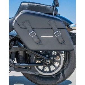 SATTELTASCHEN VIKING BALDUR 42L LEDER SCHWARZE HARLEY DAVIDSON FXBB SOFTAIL STREET BOB 2018-2026
