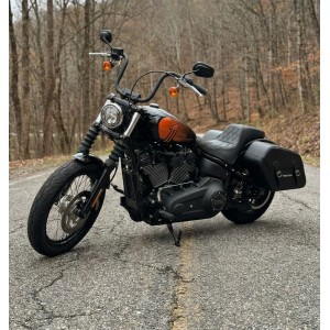 SATTELTASCHEN VIKING BALDUR 42L LEDER SCHWARZE HARLEY DAVIDSON FXBB SOFTAIL STREET BOB 2018-2026