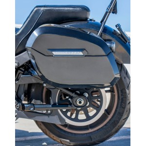 SATTELTASCHEN VIKING DARKIN 32L SCHWARZ GLANZ HARLEY DAVIDSON FXLRS SOFTAIL LOW RIDER S 2025-2026