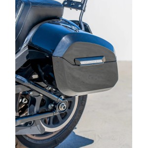 SADDLEBAGS VIKING DARKIN 32L GLOSS BLACK HARLEY DAVIDSON FXLRS SOFTAIL LOW RIDER S 2025-2026