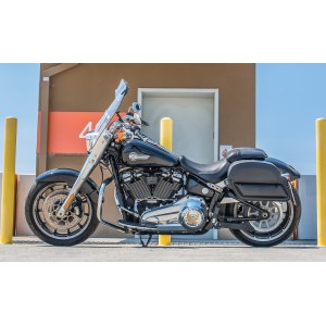 SATTELTASCHEN PANTHEON VIKING 28 L SCHWARZE HARLEY DAVIDSON FLFB SOFTAIL FAT BOY 2018-2026