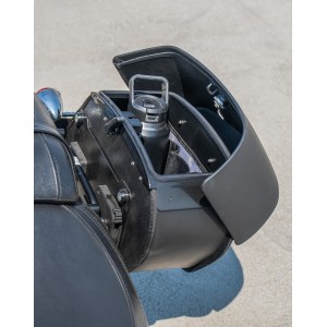 SACOCHES LATÉRAL PANTHEON VIKING 28 L NOIR HARLEY DAVIDSON FLFB SOFTAIL FAT BOY 2018-2026