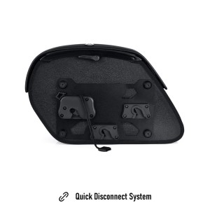 SADDLEBAGS PANTHEON VIKING 28 L BLACK HARLEY DAVIDSON FLFB SOFTAIL FAT BOY 2018-2026