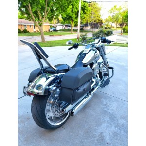 SATTELTASCHEN PANTHEON VIKING 28 L SCHWARZE HARLEY DAVIDSON FLFB SOFTAIL FAT BOY 2018-2026