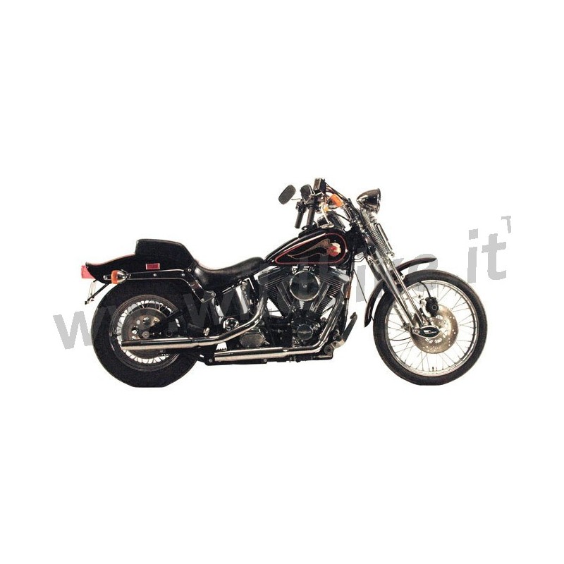 SCARICHI SLIP-ON 2-1/2" PAUGHCO TAPERED CROMATI HARLEY DAVIDSON FLST SOFTAIL 1990-1996