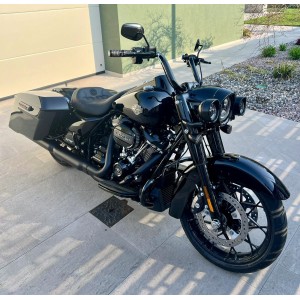 HALTERUNGEN ZUSATZSCHEINWERFER LED KIT SCHWARZ HARLEY DAVIDSON FLHR ROAD KING 1994-2024