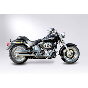 SCARICHI MILLER MONTANA SLIP-ON OMOLOGATI HARLEY DAVIDSON FLSTF SOFTAIL FAT BOY 2007-2016
