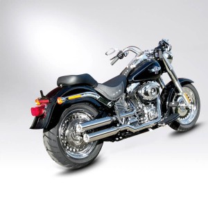 SCARICHI MILLER MONTANA SLIP-ON OMOLOGATI HARLEY DAVIDSON FLSTF SOFTAIL FAT BOY 2007-2016