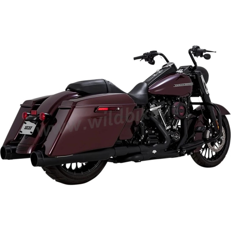 BLACK EXHAUST SYSTEM VANCE & HINES TORQUER 450 HARLEY DAVIDSON FLH FLT TOURING 2017-2026