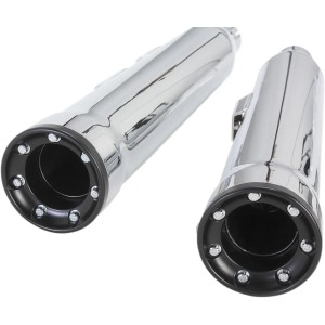 POTS D'ECHAPPEMENTS COBRA SLIP ON RPT 3" RACE PRO CHROME HARLEY DAVIDSON FLSTF SOFTAIL FAT BOY 2007-2017