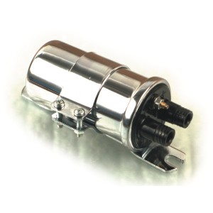 ZÜNDSPULE VERCHROMT UNIVERSAL 12 V. DOPPEL KERZE FÜR MOTORRAD