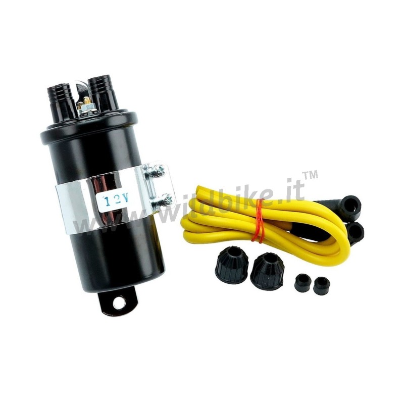 ZÜNDSPULE SCHWARZ UNIVERSAL 12 V. DOPPEL KERZE FÜR MOTORRAD