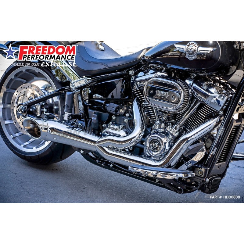 CHROME EXHAUST SYSTEMS 2-1 SHORTY COMBAT TURN-OUT HARLEY DAVIDSON FXBR SOFTAIL BREAKOUT 2025-2026