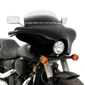 SCHWARZE BATWING VERKLEIDUNG WINDSCHUTZSCHEIBE HONDA VT 750 C4 SHADOW 2004-2013