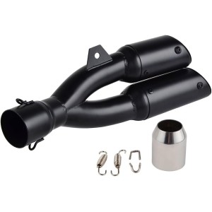 TERMINALE DI SCARICO MARMITTA UNIVERSALE DOPPIO TWIN SLASH PER MOTO