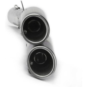 UNIVERSAL MUFFLER EXHAUST STAINLESS TWIN SLASH FOR MOTORCYCLE