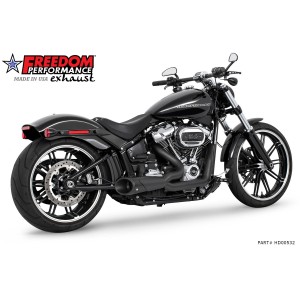 AUSPUFF SYSTEMS 2-1 SHORTY COMBAT SLASH CUT HARLEY DAVIDSON FXBR SOFTAIL BREAKOUT 2025-2026