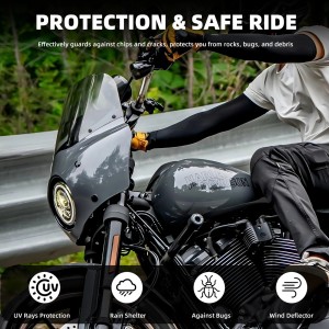 WINDSHIELD ROAD WARRIOR 11" GREY HARLEY DAVIDSON FXLRS SOFTAIL LOW RIDER S 2020-2025