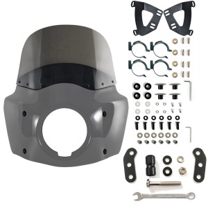 PARE-BRISE CARÉNAGE ROAD WARRIOR 11" GRIS HARLEY DAVIDSON FXLRS SOFTAIL LOW RIDER S 2020-2025