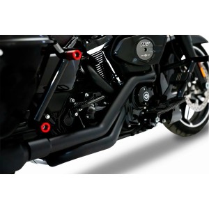 RINEHART TRUE DUAL HEADERS BLACK HARLEY DAVIDSON FLH FLT TOURING 2017-2024