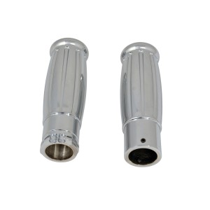 ALUMINIUM BILLET CNC VINTAGE 1" GRIPS CHROME HARLEY DAVIDSON 1986-2021